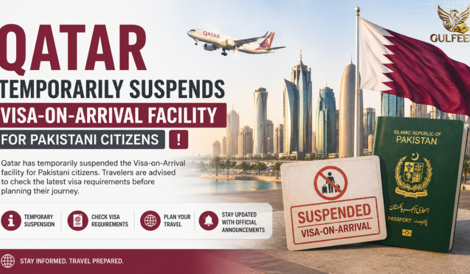 Qatar temporarily suspends visa on arrival facility for Pakistani citizens