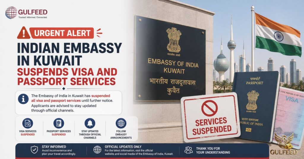 Urgent Alert: Indian Embassy in Kuwait Suspends Visa and Passport Services